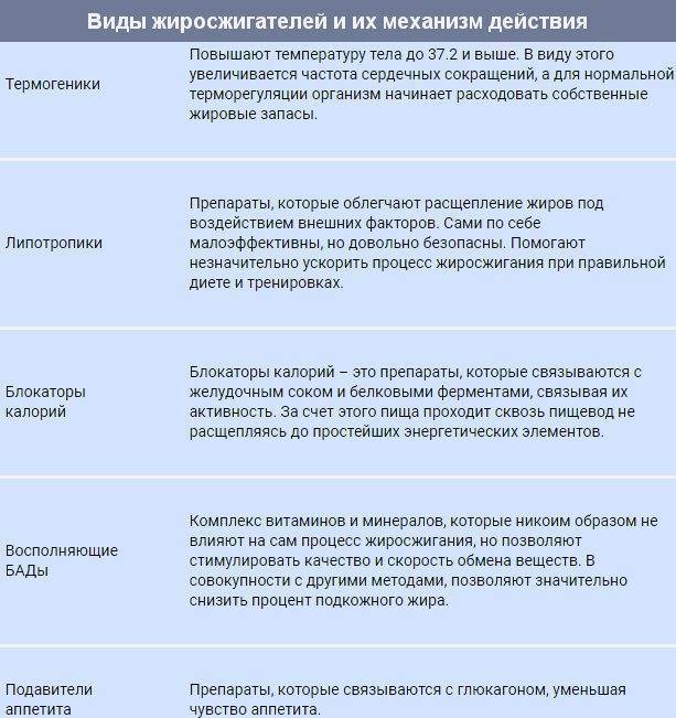 Жиросжигатели — как работают? какие виды бывают? нужны или нет? |