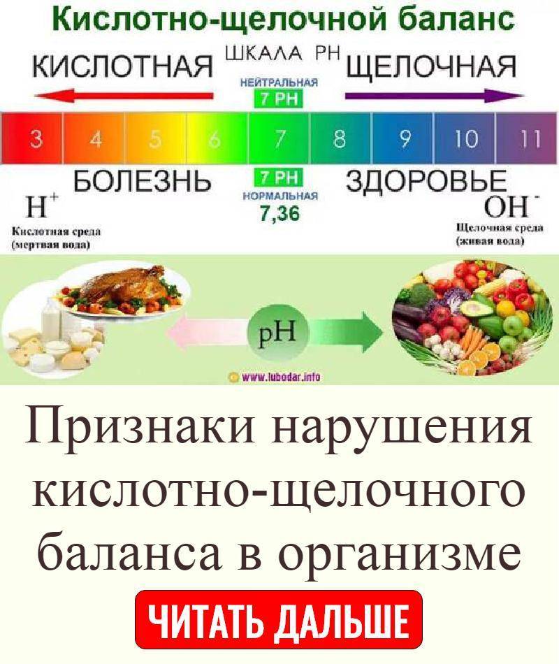 Щелочная диета. таблица щелочных и кислотных продуктов