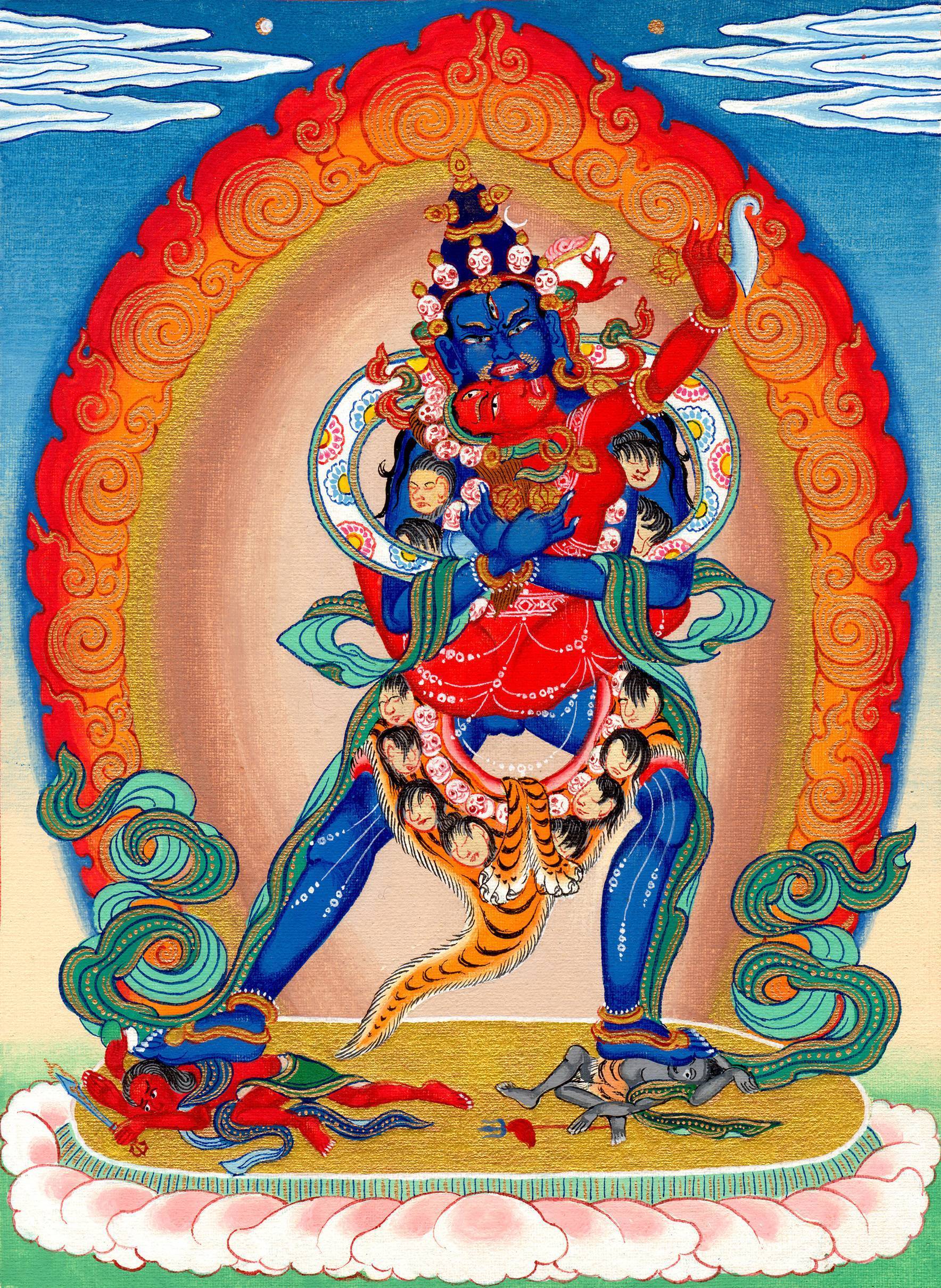 Индийский бог любви верхом на попугае – кама