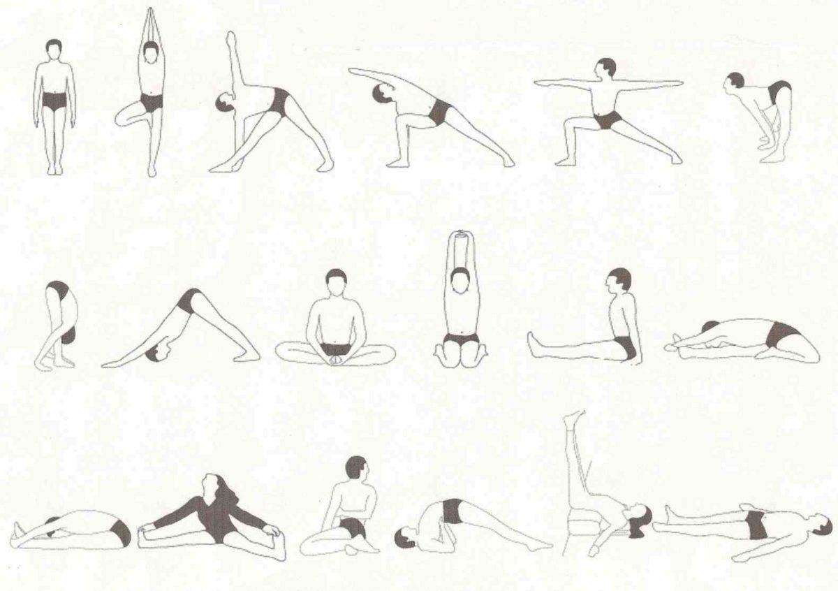 Асаны йоги для начинающих занятия в домашних условиях в картинках с названиями