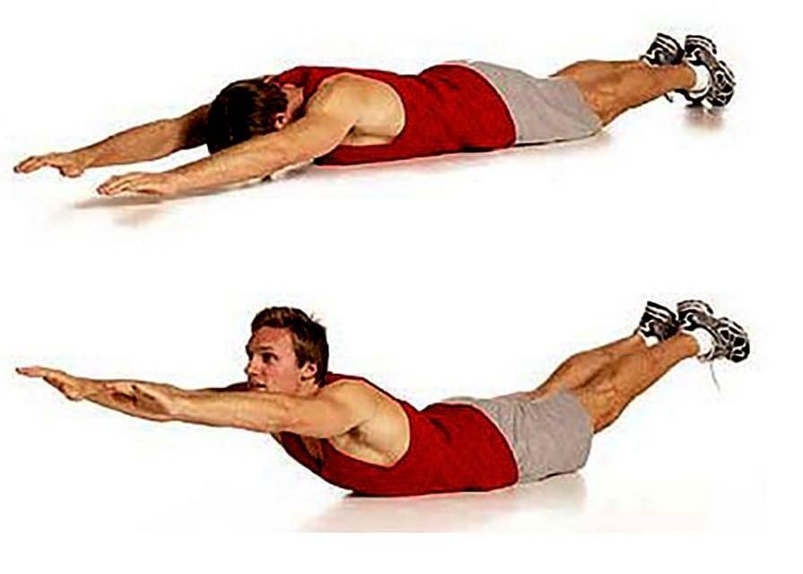 Упражнения лодочка (супермен): принципы выполнения лежа на спине и животе
