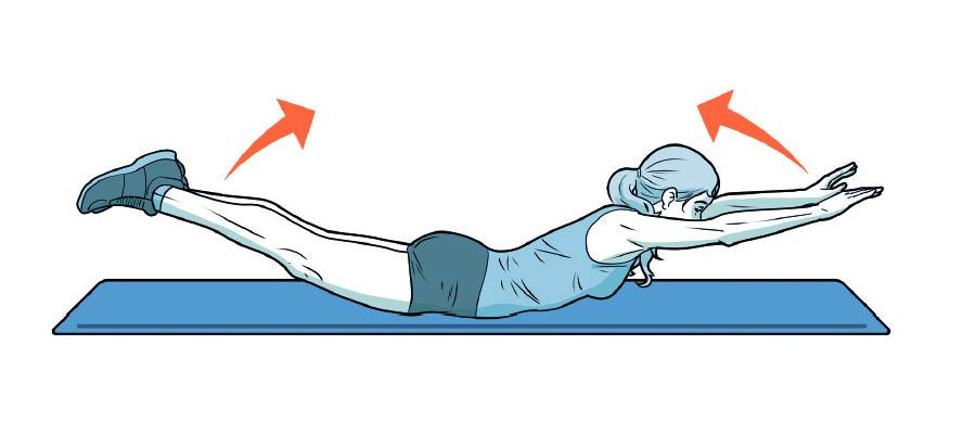 Упражнение лодочка для укрепления спины и упругости ягодиц