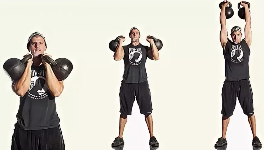 Толчок гири — техника, какие мышцы работают